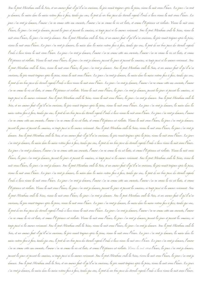 Decoupage Paper - Posh - PCD021 - Script - A3 (11.7"x16.5") Rice Paper