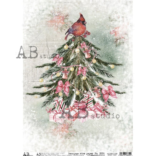 Decoupage Paper - ABstudio - A4 - AB5871 - Gilded Harlequin - Rice Paper