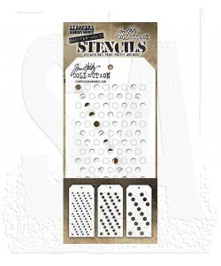 Stencils - Tim Holtz - THSM01 - Dots (Shifter-Multi) 4-1/2"x 8-1/2"