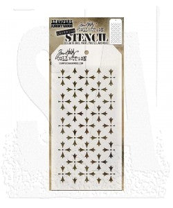 Stencils - Tim Holtz - THS090 - Crossed 4-1/2"x 8-1/2"