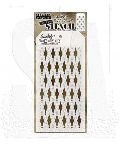 Stencils - Tim Holtz - THS110 - Diamonds (Shifter) 4-1/2"x 8-1/2"