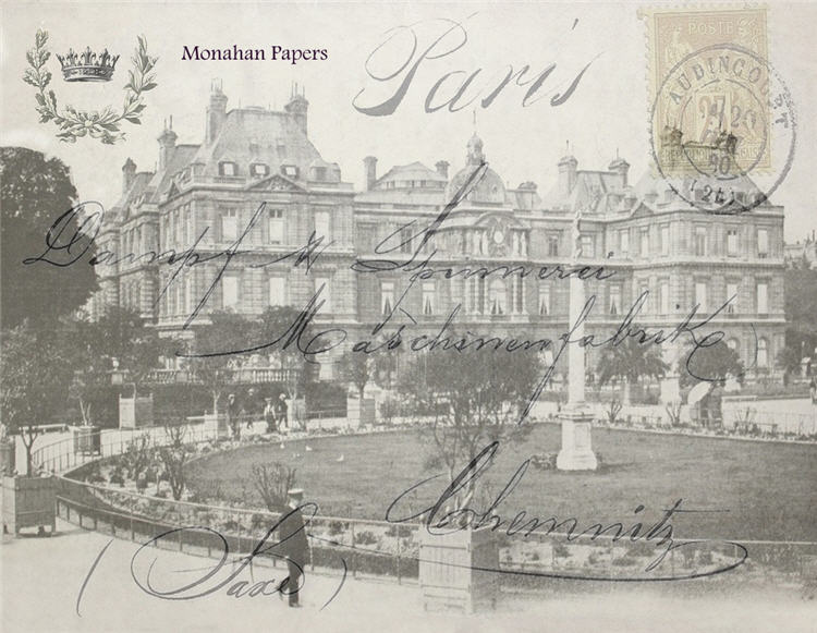 Decoupage Paper - Monahan Papers- X0305 Jardin Luxembourg - 11x17