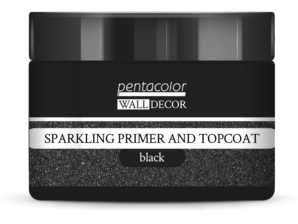 Pentart - Primer - Sparkle Primer & Topcoat - Black -150ml (Wall Decor)