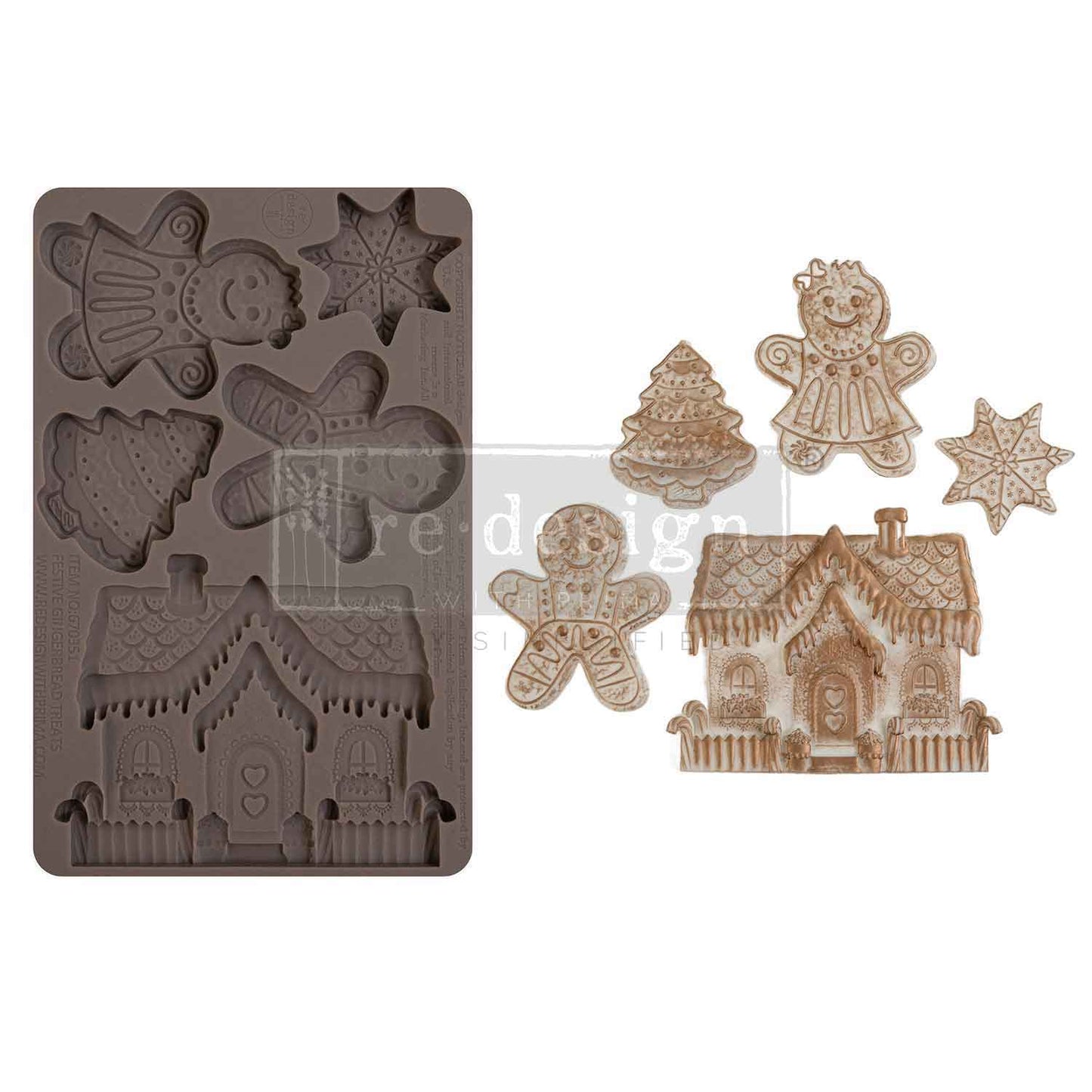 Decor Moulds - Redesign - Festive Gingerbread Treats - 5"X8" - Limited Edition