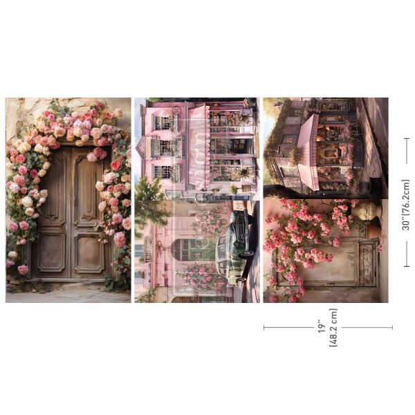 Decoupage Paper - redesign - 19.5" x 30"(Set of 3) - Blush Blossom Boulevard - Tissue