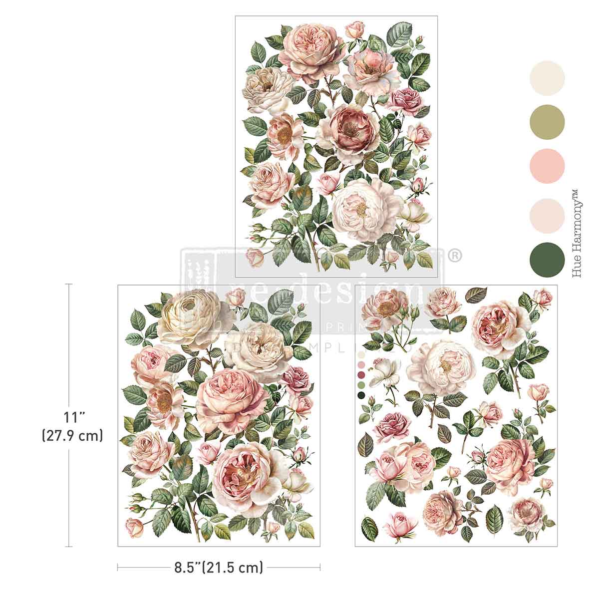 Transfers - Redesign - Middy 8.5" x 11" - Blush Blossoms
