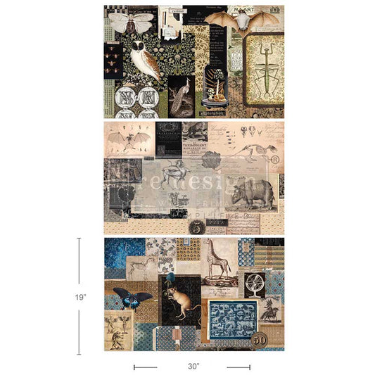 Decoupage Paper - redesign - 19.5" x 30"(Set of 3) - Mystic Manuscript - Tissue