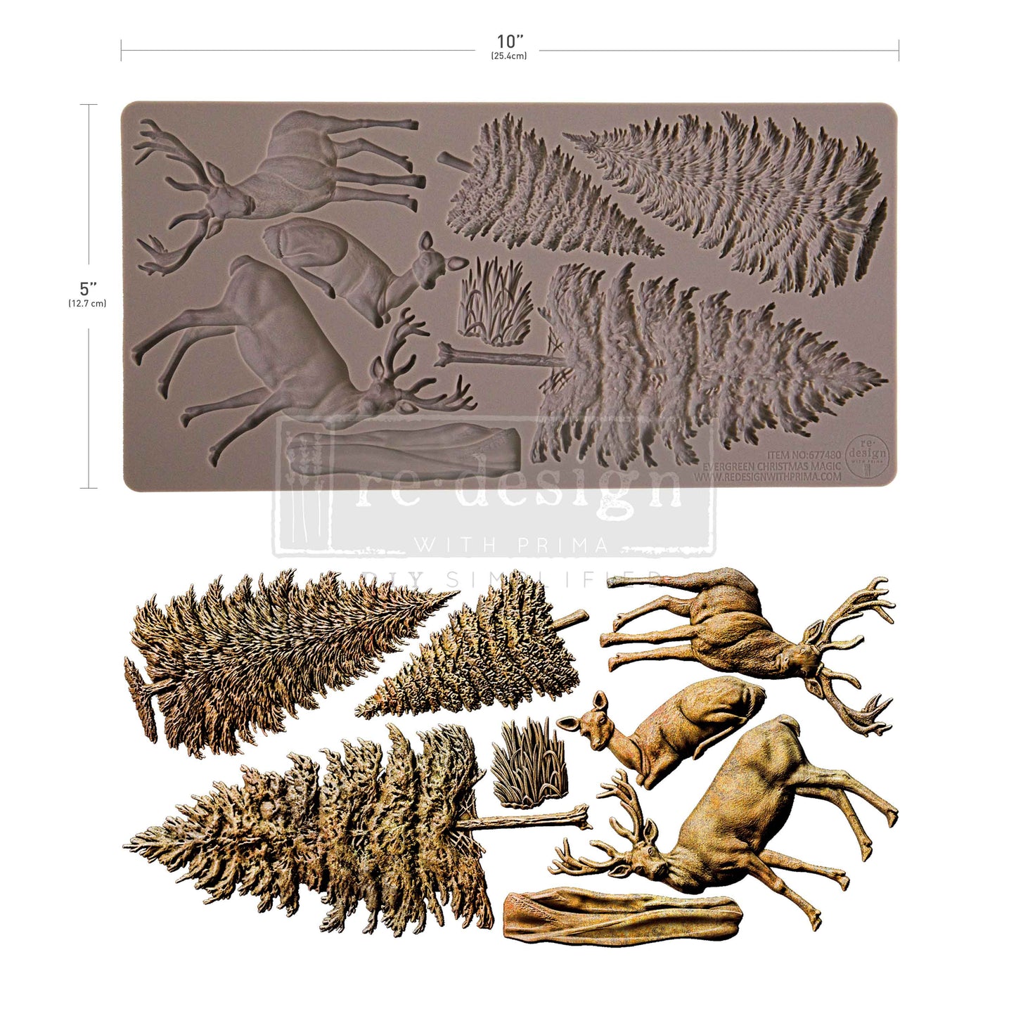 Decor Moulds - Redesign - Evergreen Christmas - 5"X10"