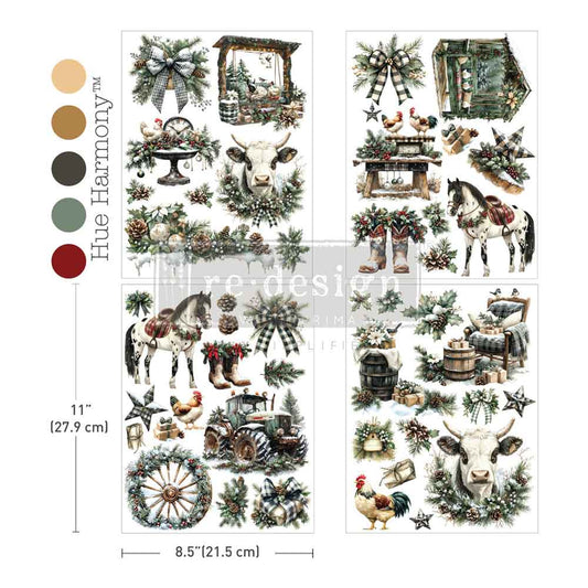 Transfers - Redesign - Middy 8.5" x 11" - Rustic Noel (3 sheets + 1 bonus)