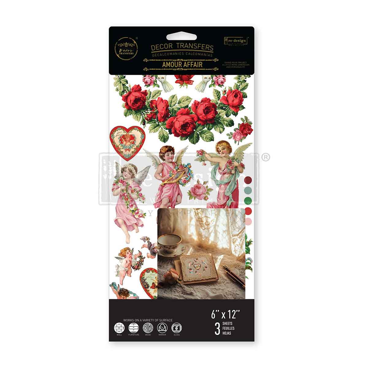 Transfers - Redesign - Mini 6" x 12"- Amour Affair