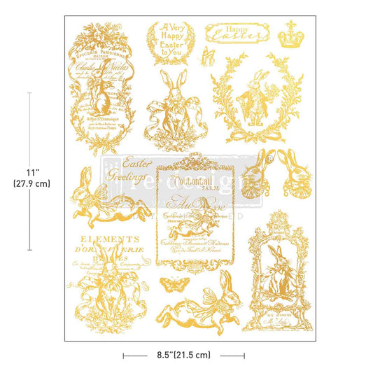 Transfers - Redesign - Middy 8.5" x 11" - Gold Gilded Spring (H20)