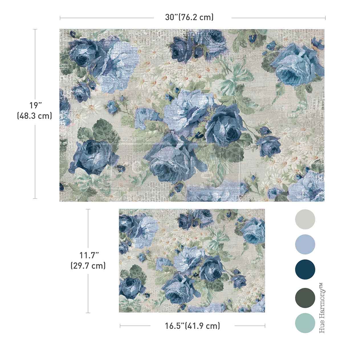 Decoupage Paper - Redesign - 19"x30"/11.7"x16.5"-Double Delight-Meadow Melodies