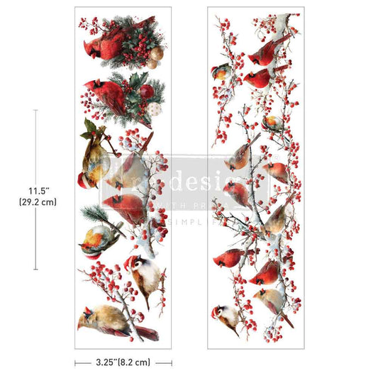 Transfers - Redesign - Luxe 3.25"x11.5" - Hollywing Cardinal (2 sheets)