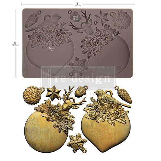 Decor Moulds - Redesign - Evergreen Antler Emblem - 5"x8"x8mm
