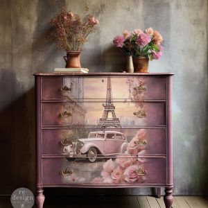 Decoupage Paper - redesign - 19.5" x 30"(Set of 3) - Parisian Bloom Haven - Tissue