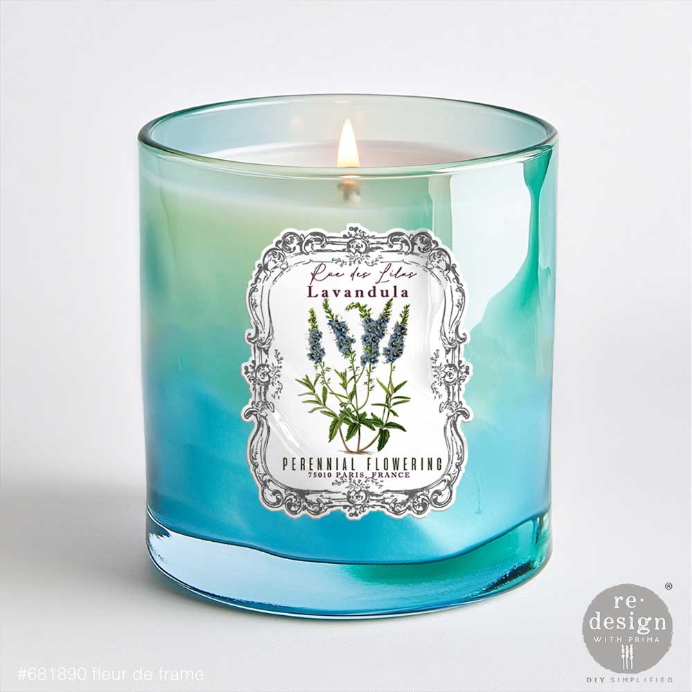 Transfers - Redesign - Luxe 3.25"x11.5" - Fleur De Frame- 3.25"x 11.5 (2 sheets)