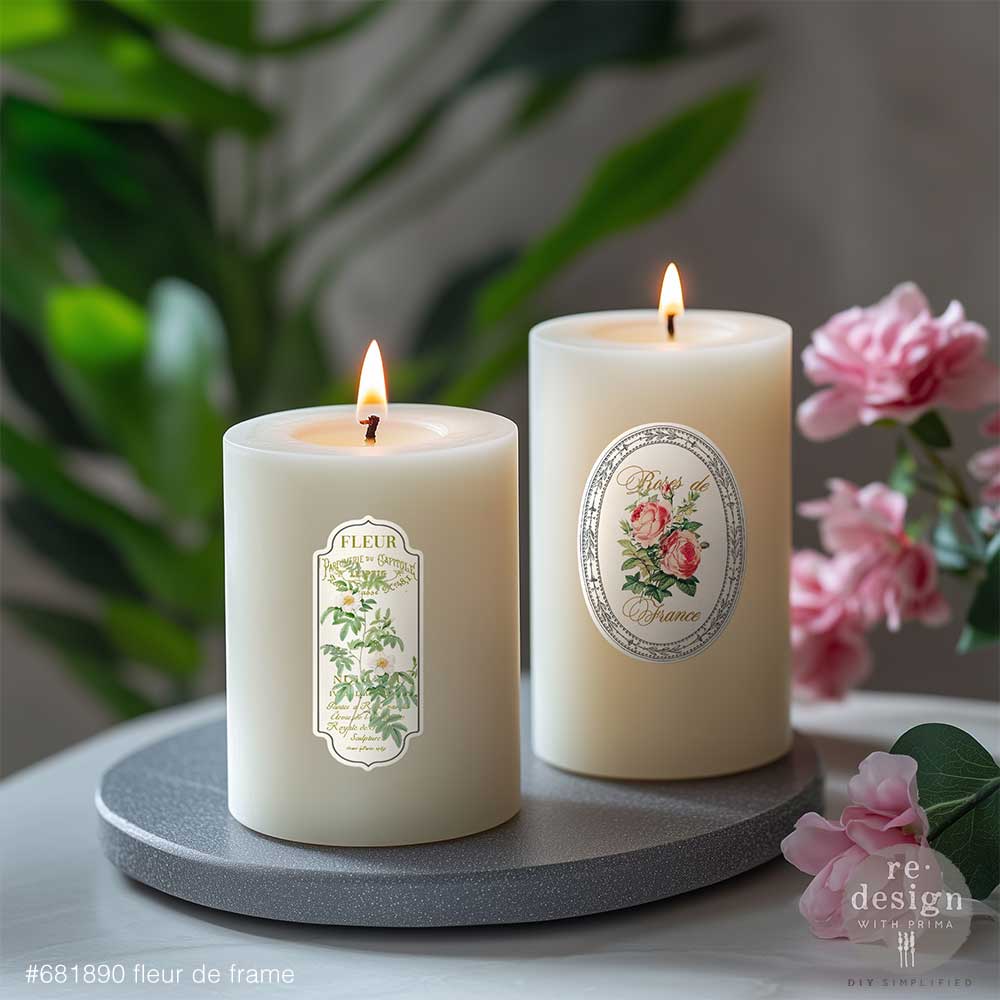 Transfers - Redesign - Luxe 3.25"x11.5" - Fleur De Frame- 3.25"x 11.5 (2 sheets)