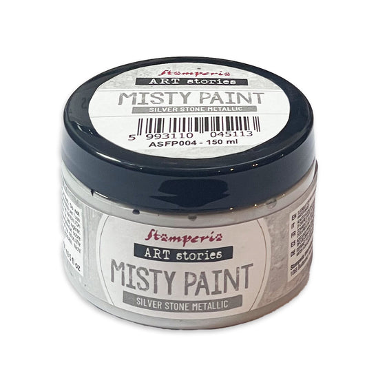 Stamperia - Art Stories - ASFP004 - Misty Paint Metallic - Silver Stone - 150ml