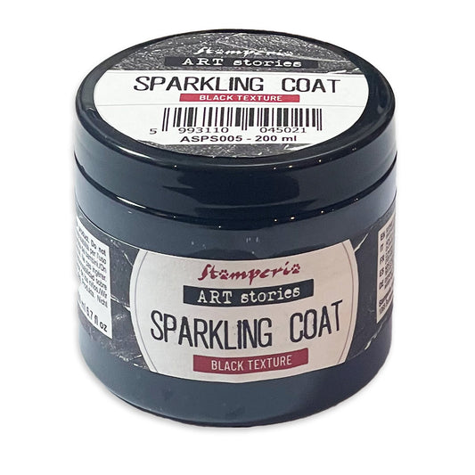 Stamperia - Art Stories - ASPS005 - Black Sparkling Coat - 200ml