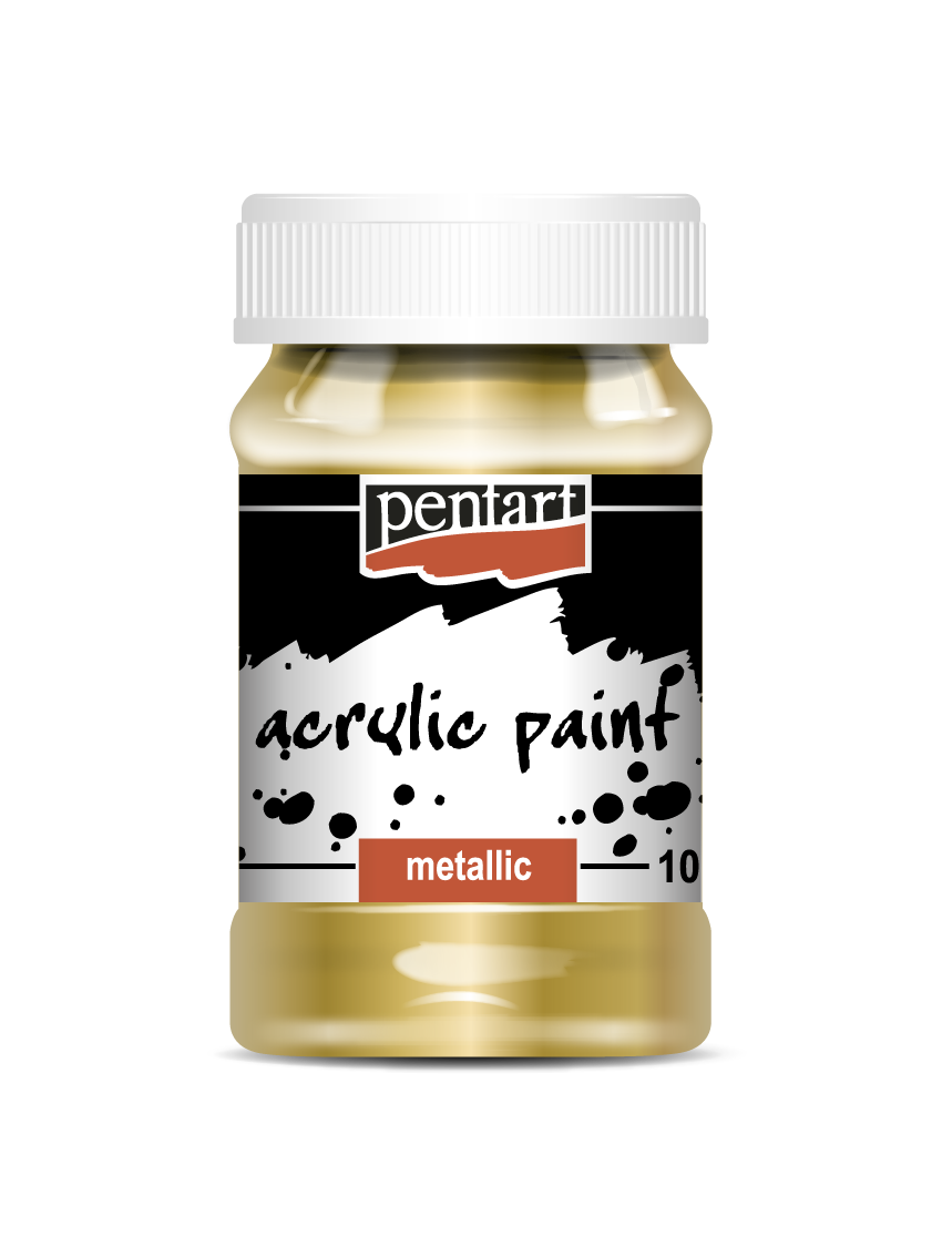 Pentart - Paint - Acrylic Metallic -Gold- 100ml