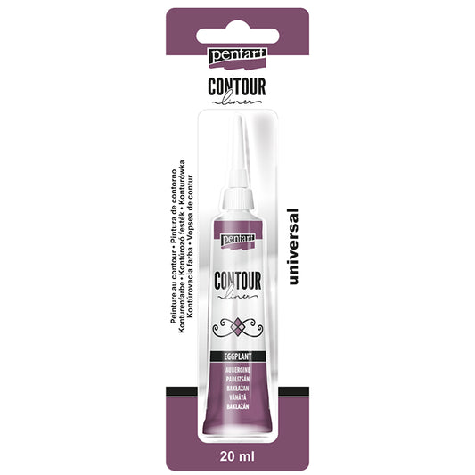 Pentart - Contour Liner - Eggplant - 20ml