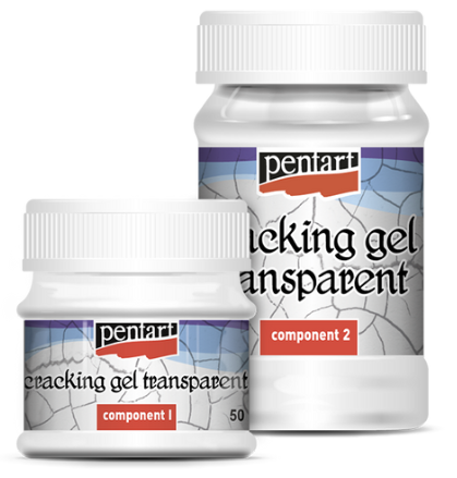 Pentart - Cracking Paste - Cracking Gel Transparent - 2 components-50ml &100ml