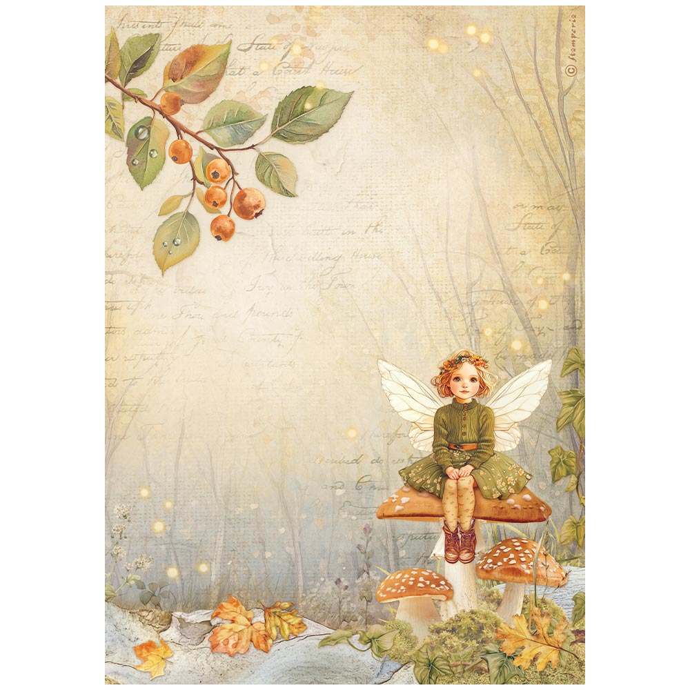 Decoupage Paper - Stamperia - A4 - DFSA41059- Whispering Woods-Fairy - Rice Paper