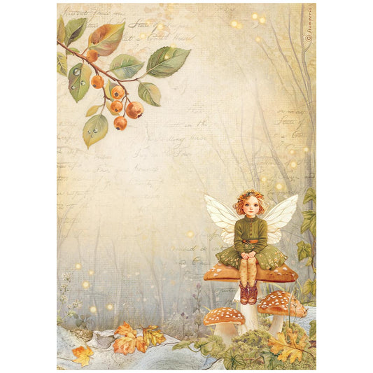 Decoupage Paper - Stamperia - A4 - DFSA41059- Whispering Woods-Fairy - Rice Paper