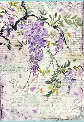 Decoupage Paper - Stamperia - A4 - DFSA4227 - Wisteria - Rice Paper