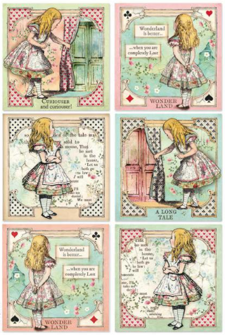 Decoupage Paper - Stamperia - A4 - DFSA4382 - Alice - Cards - Rice Paper