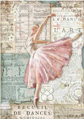 Decoupage Paper - Stamperia - A4 - DFSA4543 - Passion - Dancer - Rice Paper