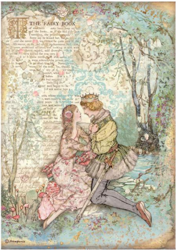 Decoupage Paper - Stamperia - A4 - DFSA4574 - Sleeping Beauty - Lovers - Rice Paper