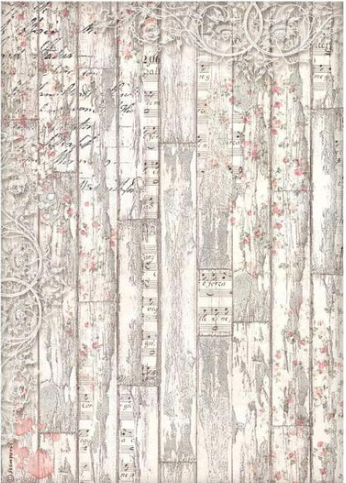 Decoupage Paper - Stamperia - A4 - DFSA4733 - Sweet Winter - Wood Pattern - Rice Paper