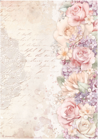 Decoupage Paper - Stamperia - A4 - DFSA4832 - Romance Forever - Forever Border - Rice Paper