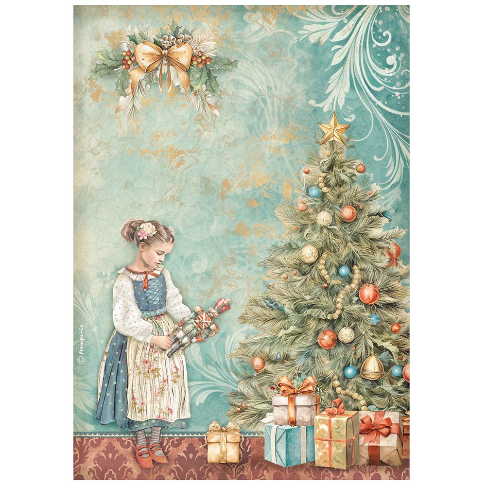 Decoupage Paper - Stamperia - A4 - DFSA4941 - The Nutcracker - Christmas Tree - Rice Paper