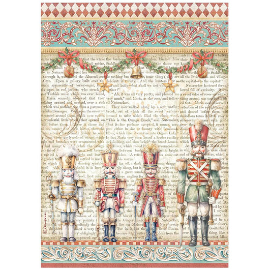 Decoupage Paper - Stamperia - A4 - DFSA4942 - The Nutcracker - Soldiers - Rice Paper