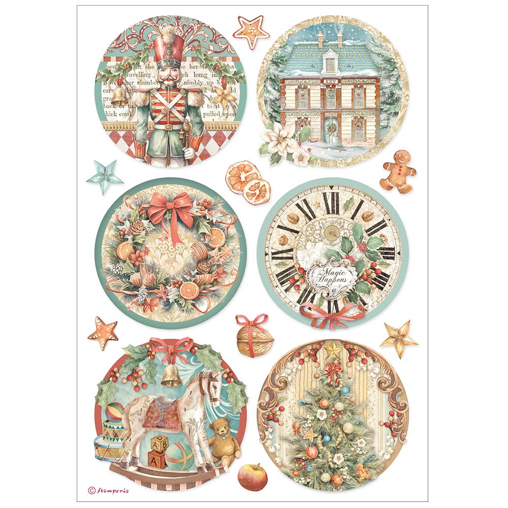 Decoupage Paper - Stamperia - A4 - DFSA4944 - The Nutcracker - 6 Rounds - Rice Paper