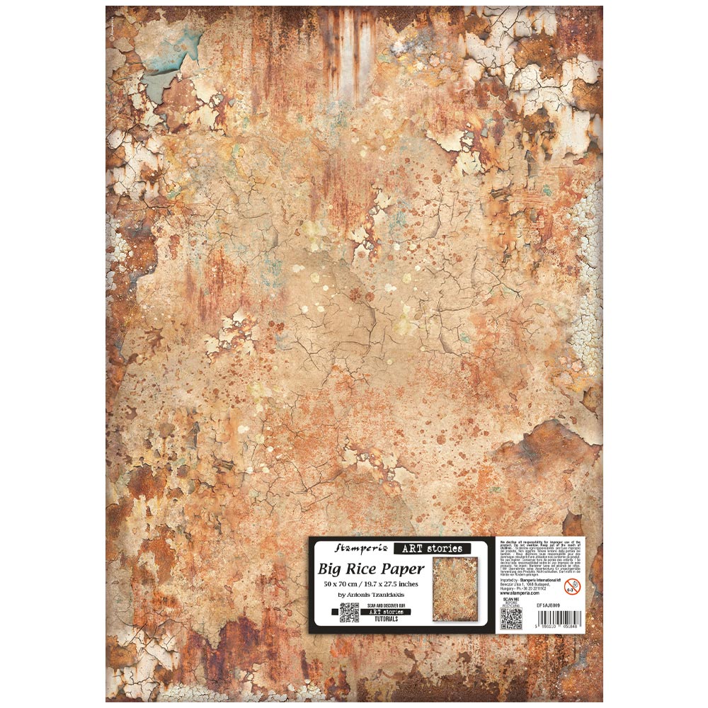 Decoupage Paper - Stamperia - A4 - DFSAJB009- Garden of Time-Rusty Pattern-50x70
