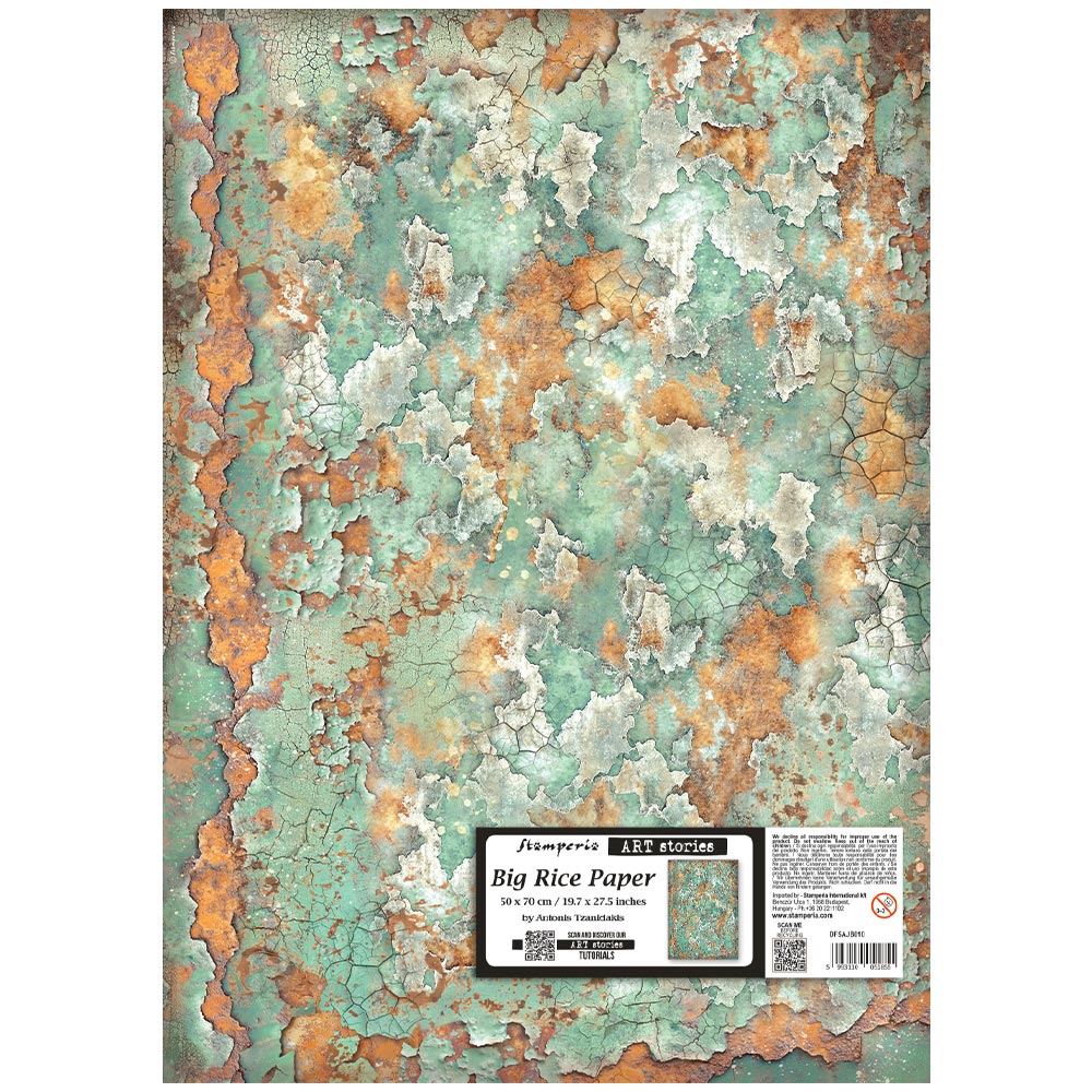 Decoupage Paper - Stamperia - A4 - DFSAJB010- Garden of Time-Patina Pattern-50x70