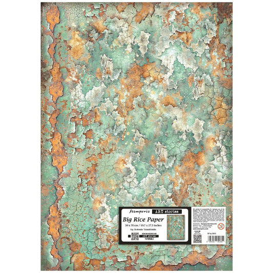 Decoupage Paper - Stamperia - A4 - DFSAJB010- Garden of Time-Patina Pattern-50x70