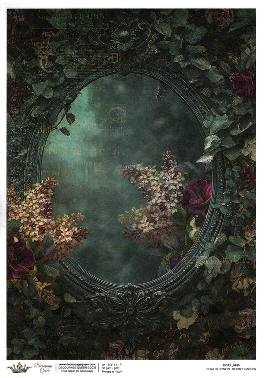 Decoupage Paper - DQ - DQRP0895 - Midnight Echos - Secret Garden - Rice Paper