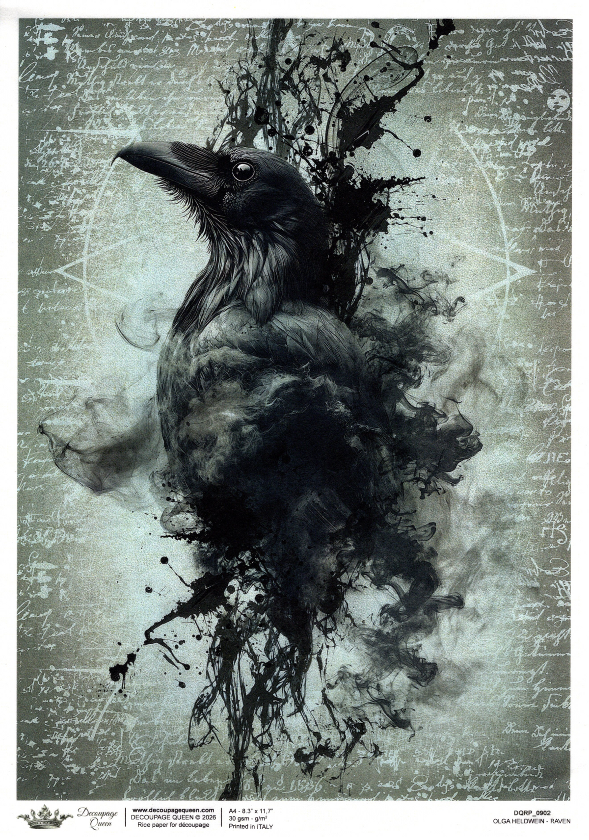 Decoupage Paper - DQ - DQRP0902 - Ravens's Archive - Raven - Rice Paper