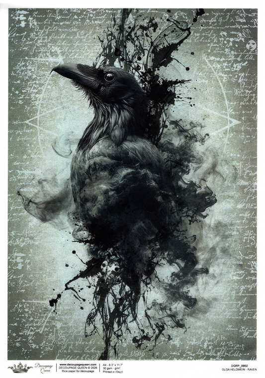 Decoupage Paper - DQ - DQRP0902 - Ravens's Archive - Raven - Rice Paper