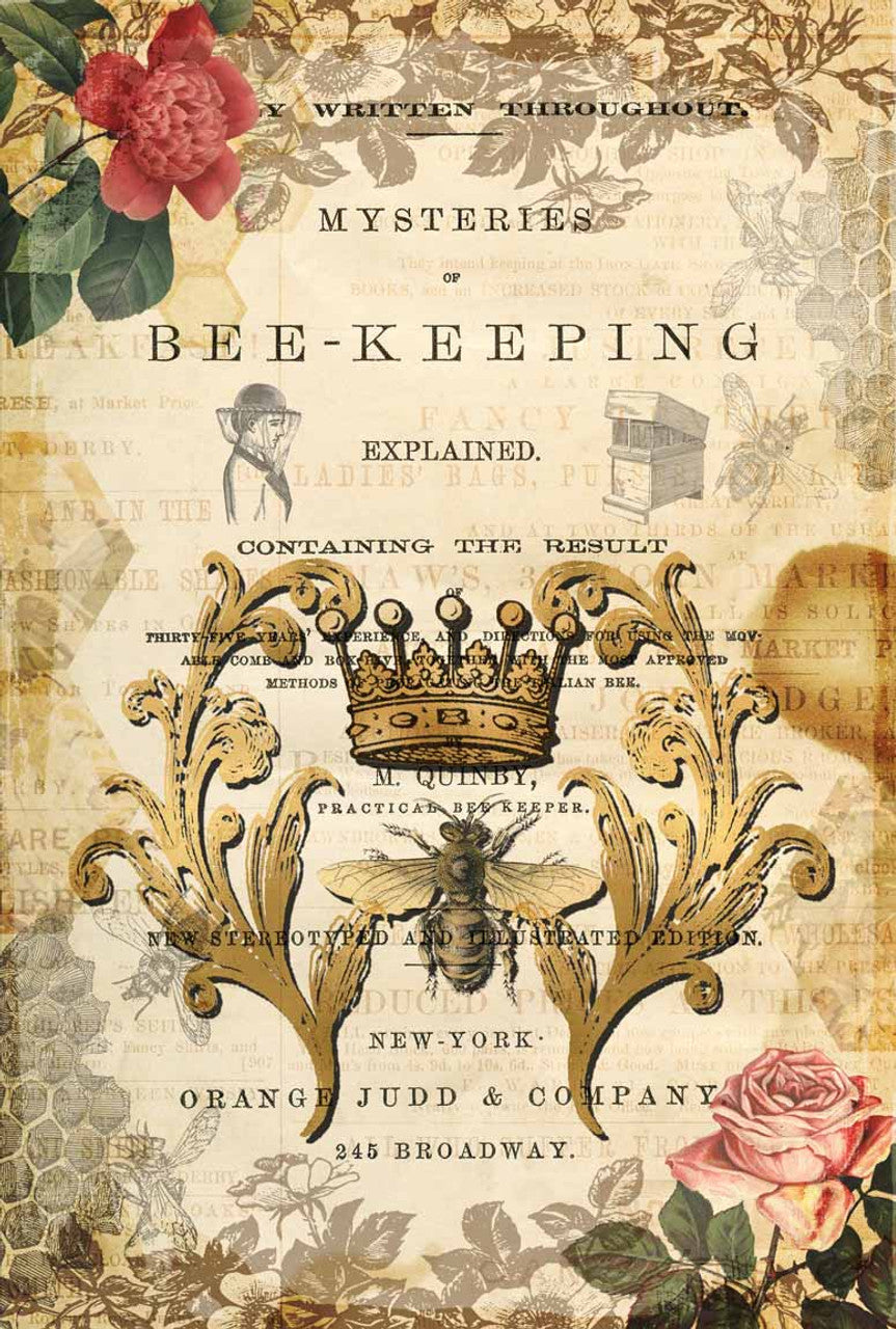 Decoupage Paper - DQ - DQRP0035 - Art Of Beekeeping - Rice Paper