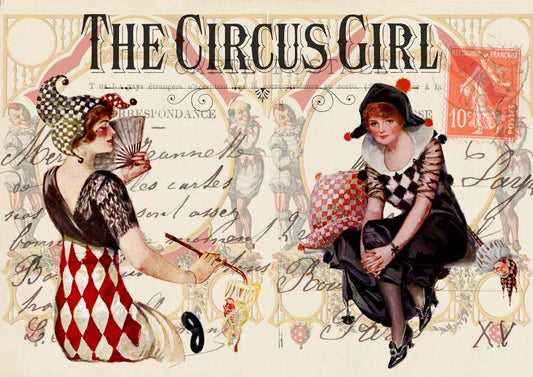 Decoupage Paper - DQ - DQRP0098 - Circus Girls - Rice Paper