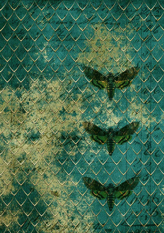 Decoupage Paper - DQ - DQRP0137 - Dragon Scales - Rice Paper