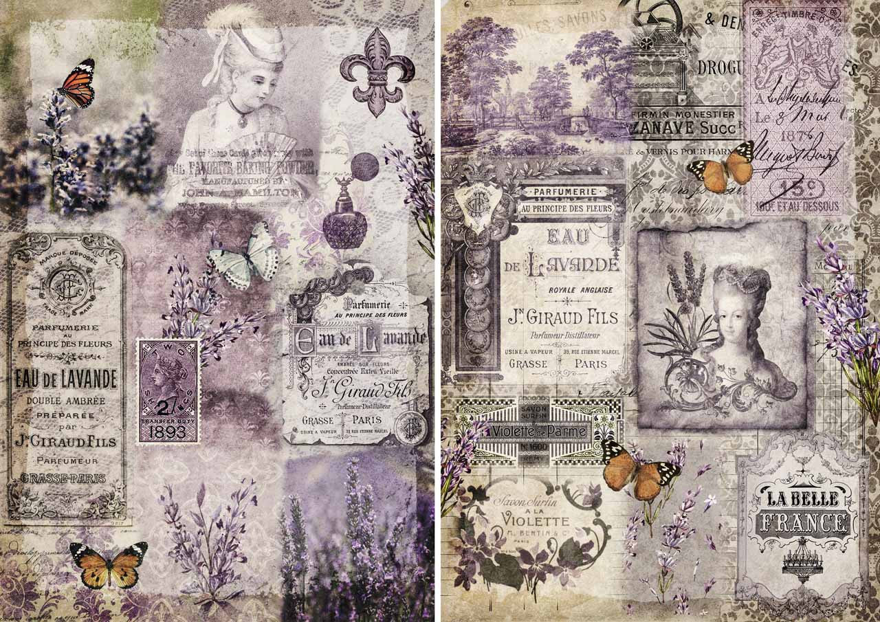 Decoupage Paper - DQ - DQRP0244 - Lavender Sisters - Rice Paper