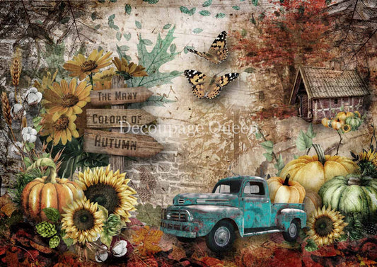 Decoupage Paper - DQ - DQRP0329 - Autumn Scenes - Rice Paper