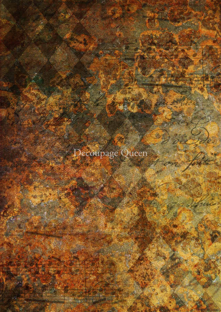 Decoupage Paper - DQ - DQRP0393 - Hobbilicious - Rusty Diamond - Rice Paper