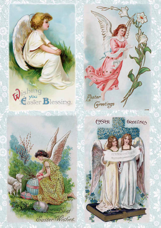 Decoupage Paper - DQ - DQRP0429 - Easter Angels - Rice Paper